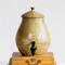 Hello Honey® 5qt. Brown Round Stoneware Beverage Dispenser with Lid